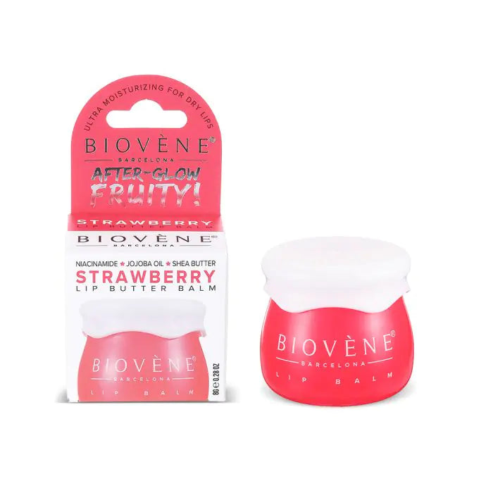 Biovène After-Glow Fruity Bálsamo Labial Morango e Niacinamida