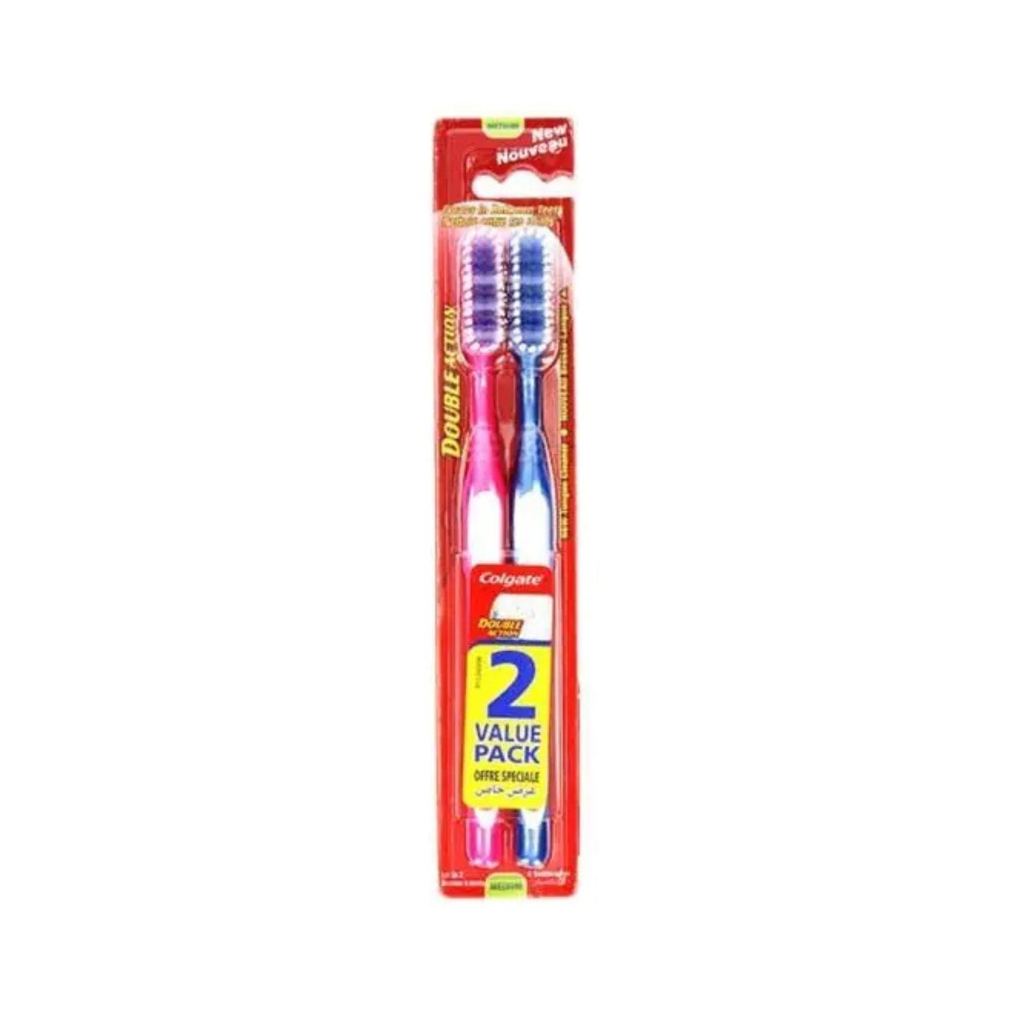 Colgate Dupla Ação Escova de Dentes Média 2un