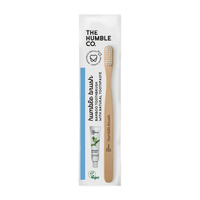The Humble Co. Kit Escova Bambu + Pasta Menta Fresca