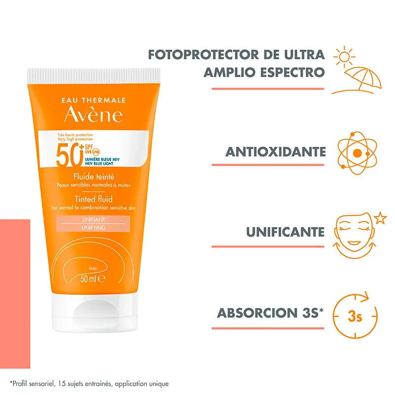 Avène Tinted Sunscreen Fluid SPF50+ 50ml