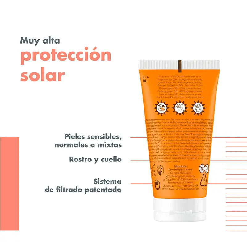 Avène Tinted Sunscreen Fluid SPF50+ 50ml