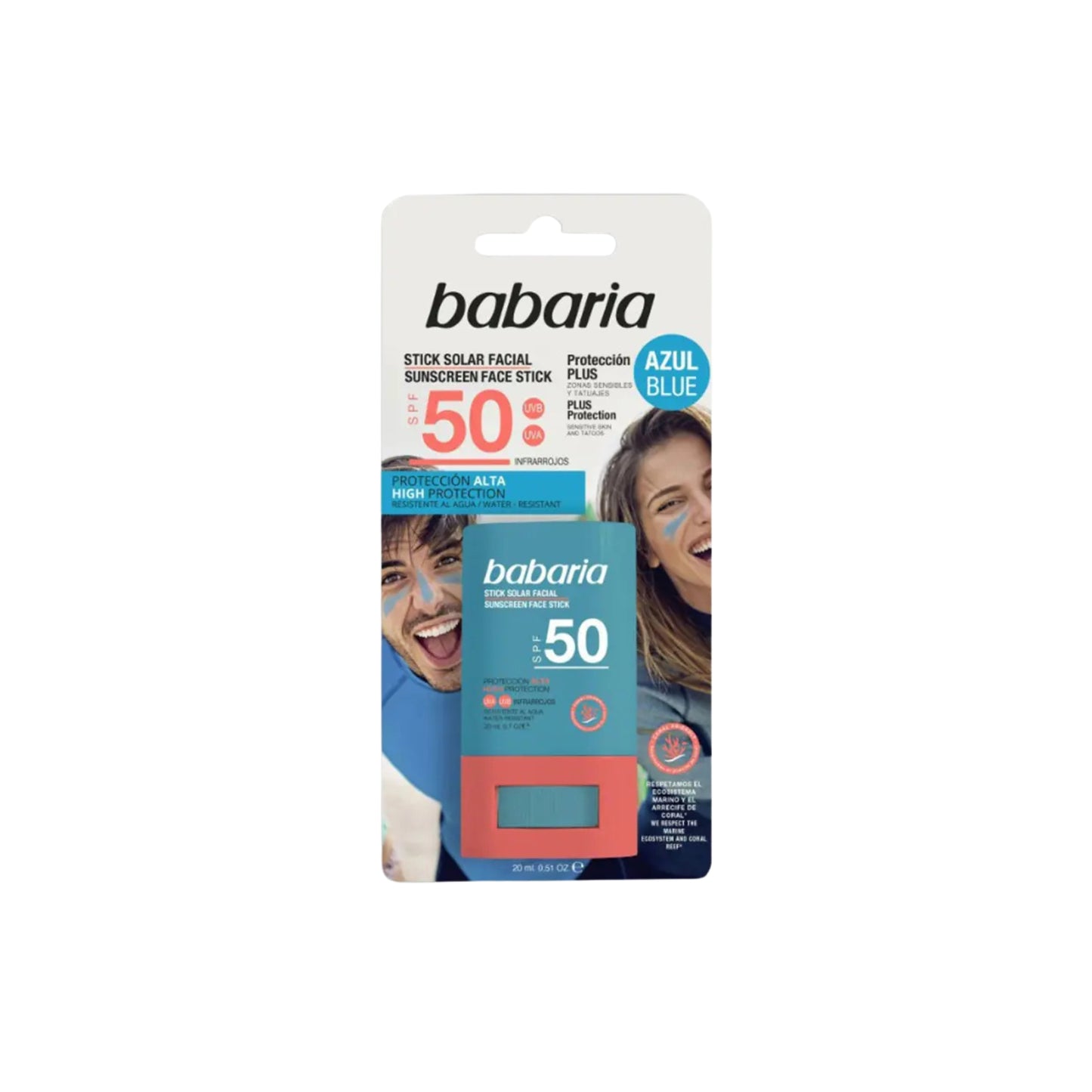 Babaria Blue Facial Sunscreen Stick SPF50 20ml