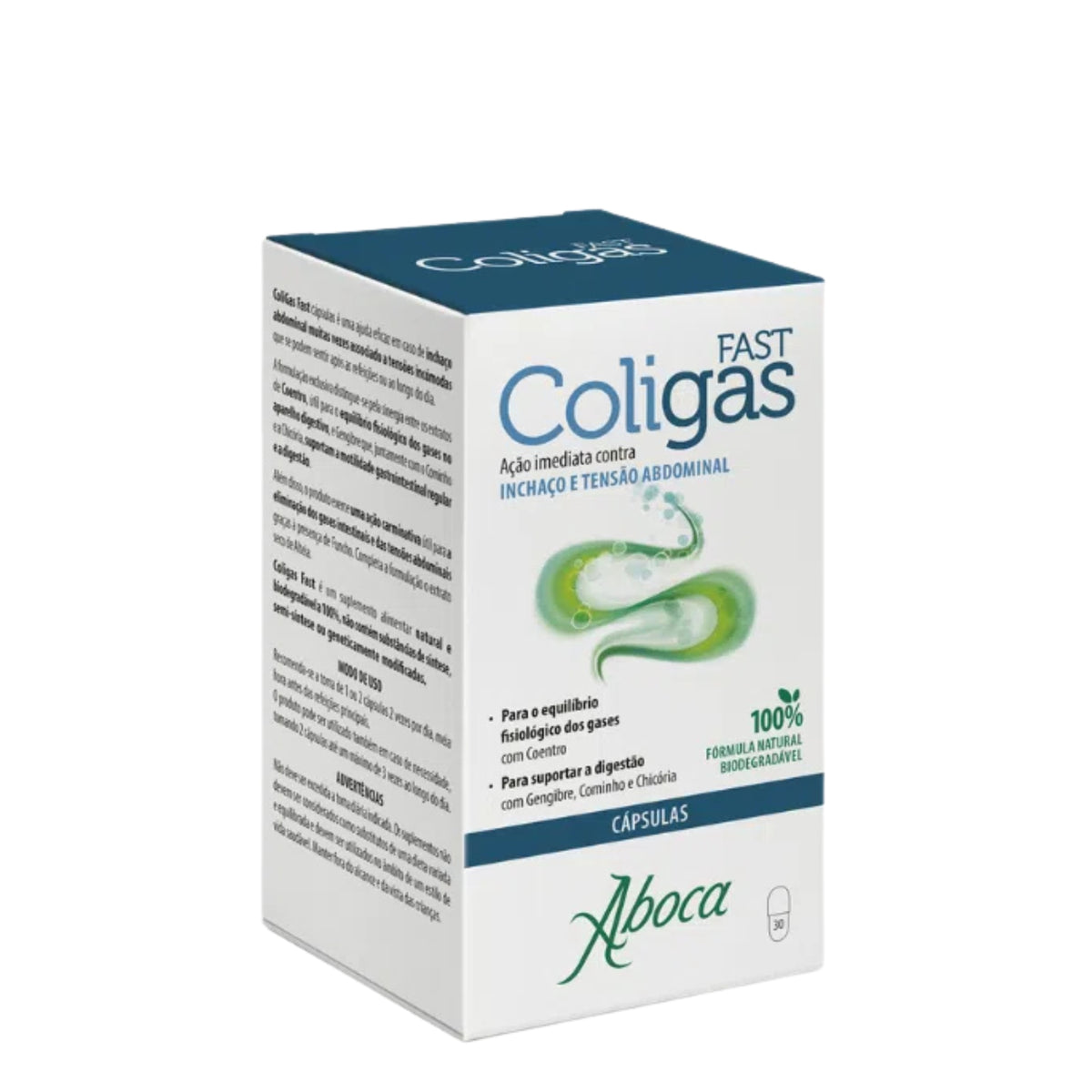 Cápsulas para Gases e Inchaço Abdominal Aboca ColiGas Fast 30 Cápsulas