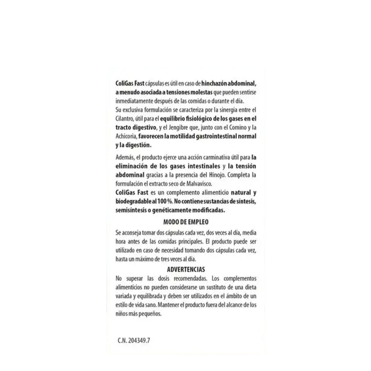 Cápsulas para Gases e Inchaço Abdominal Aboca ColiGas Fast 30 Cápsulas