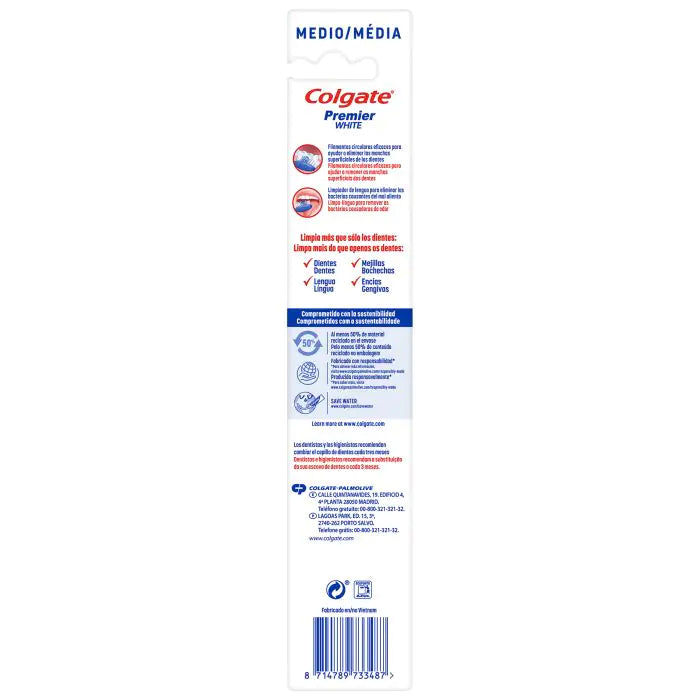 Colgate White Premier Medium Toothbrush 1 unit