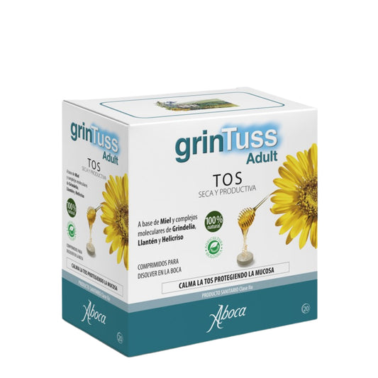 Tablets for Dry and Mucus Cough Aboca Grintuss Adult 20 Units