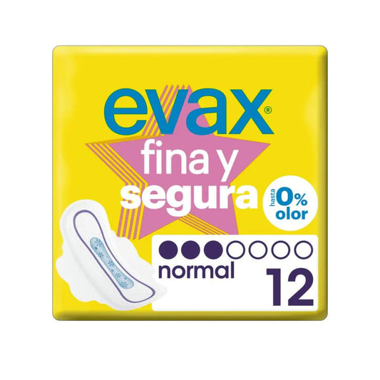 Evax Thin & Secure Normal Pads with Wings 12 Units