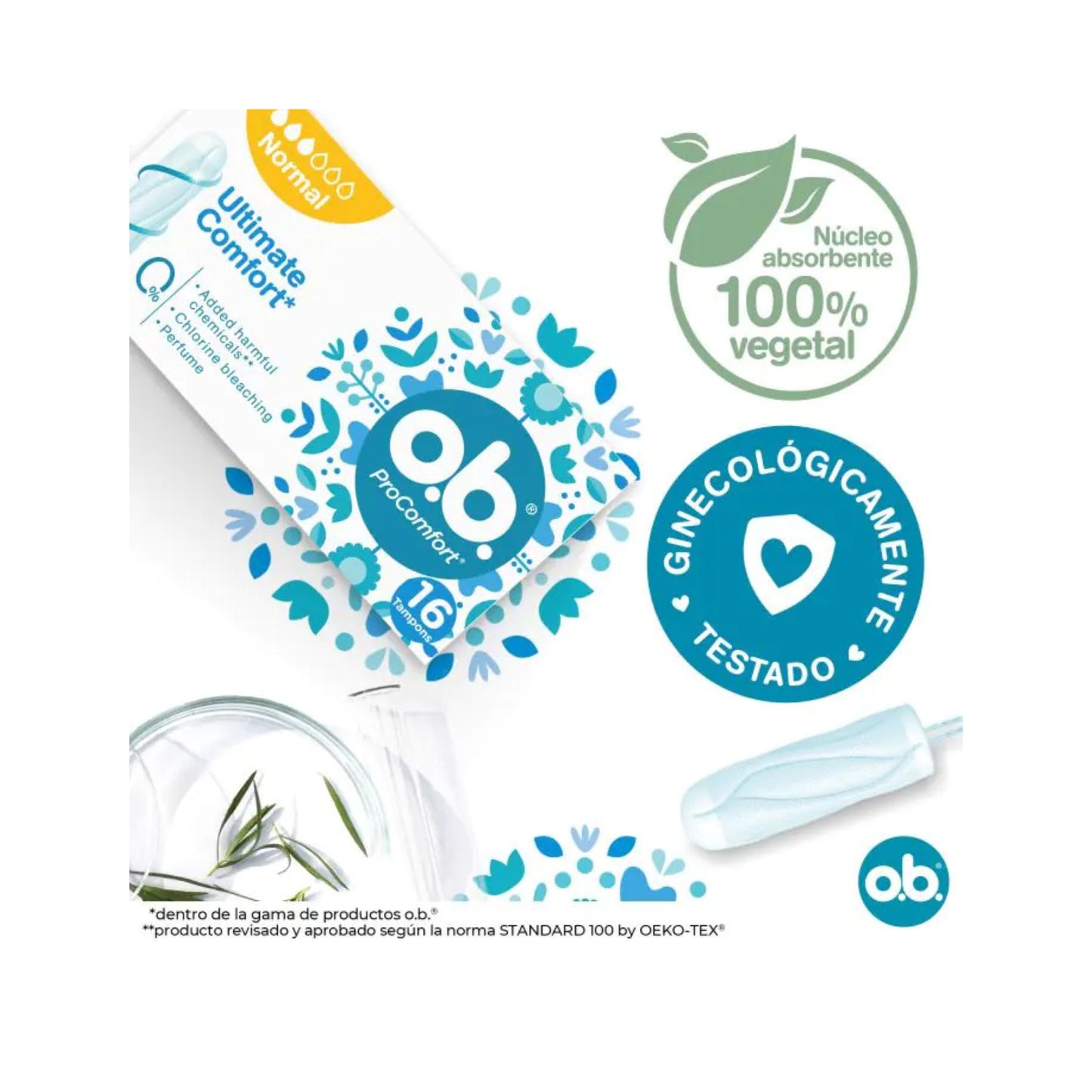 O.B. ProComfort Normal Tampons 16 Units