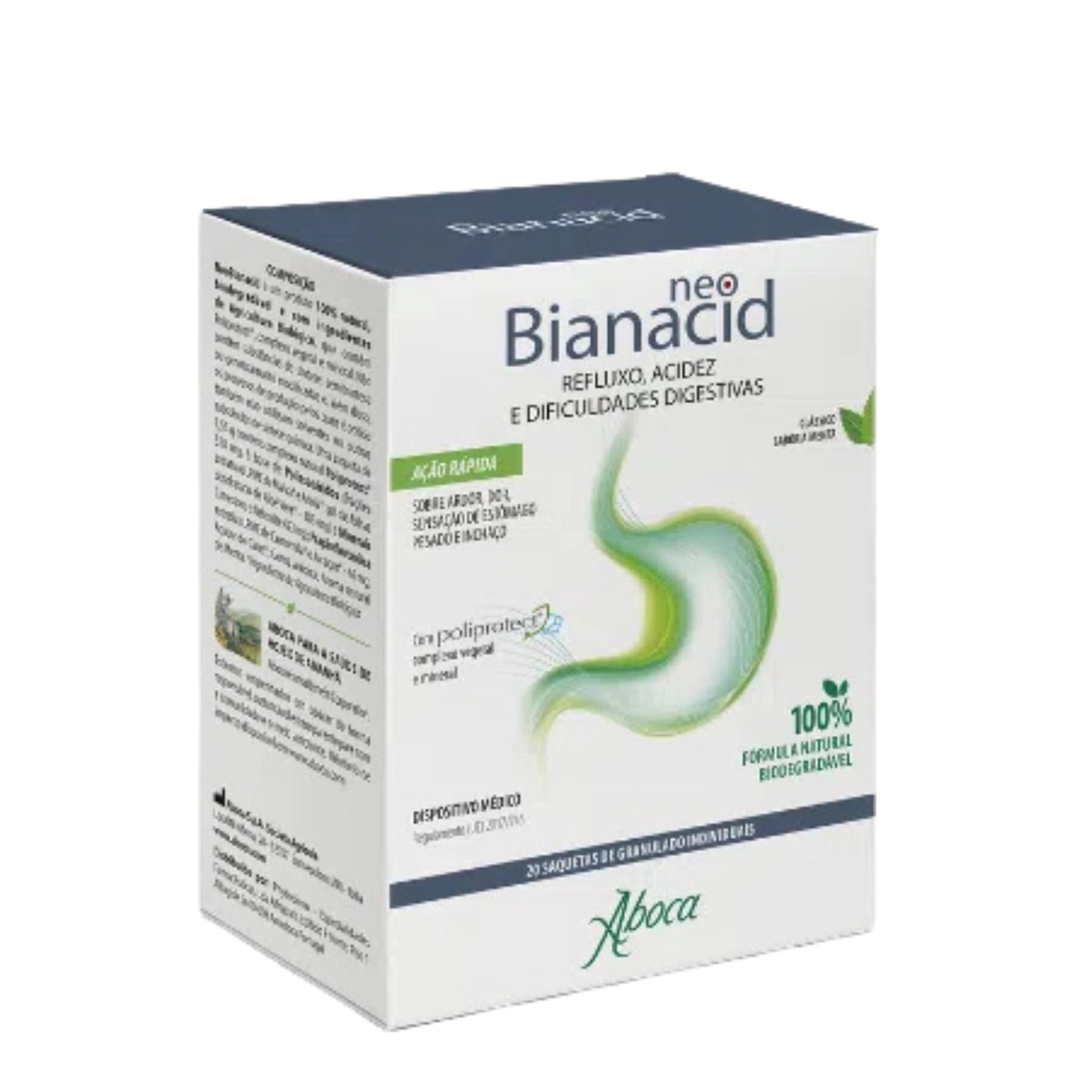 Sachets for Heartburn, Reflux and Digestion Aboca NeoBianacid Granules 20 Sachets