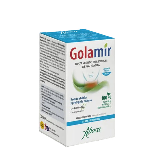 Sore Throat Spray Aboca Golamir 2Act Alcohol-Free 30ml