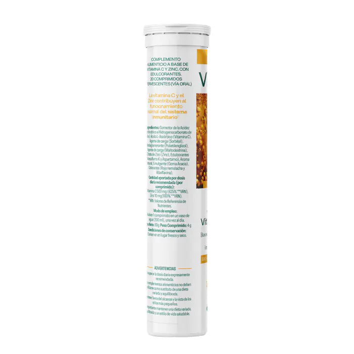 Vive+ Comprimidos Efervescentes para Defesas Vitamina C + Zinco 20 Unidades