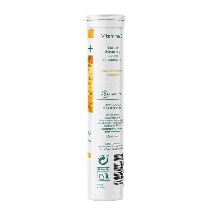 Vive+ Comprimidos Efervescentes para Defesas Vitamina C + Zinco 20 Unidades